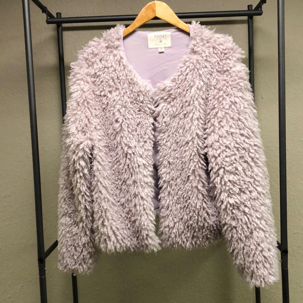 Ashley by 26 International pink fuzzy jacket